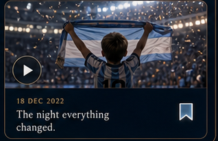 A private keepsake screen, framed in ice blue on a dark ground.